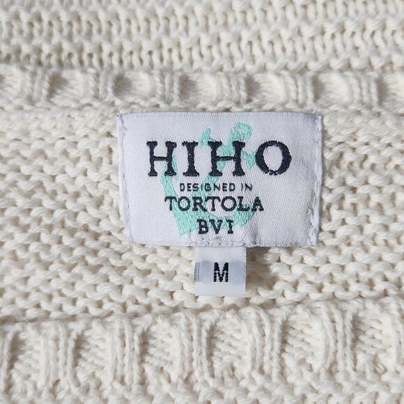 HIHO Designed in Tortola BVI Cream Alpaca Blend Knit Sweater | Women's M - Picture 10 of 11